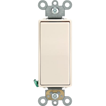 Leviton Leviton Decora 20 amps Single Pole Rocker AC Quiet Switch Light Almond 1 pk 05621-2TS